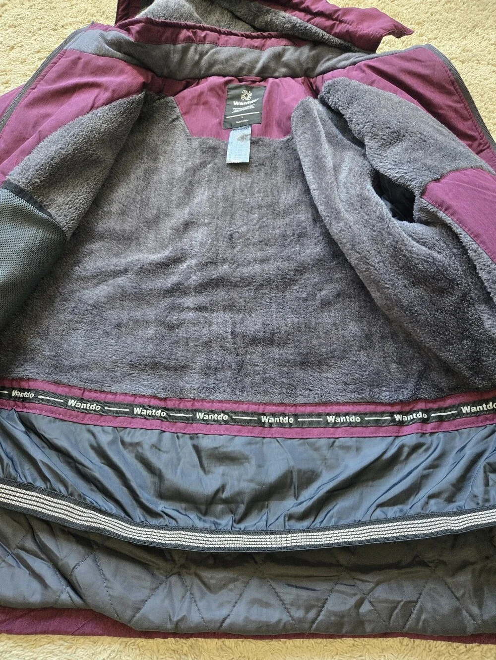 Wantdo Ski Jacket Womens L Plum Purple Full Zip